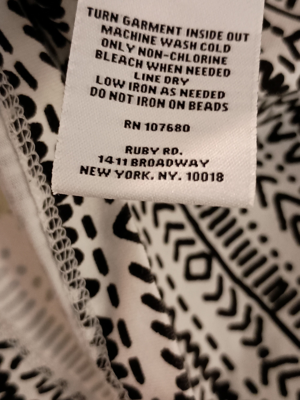 Ruby Rd. Teal and Black Patterned Top - Picture 10 of 11
